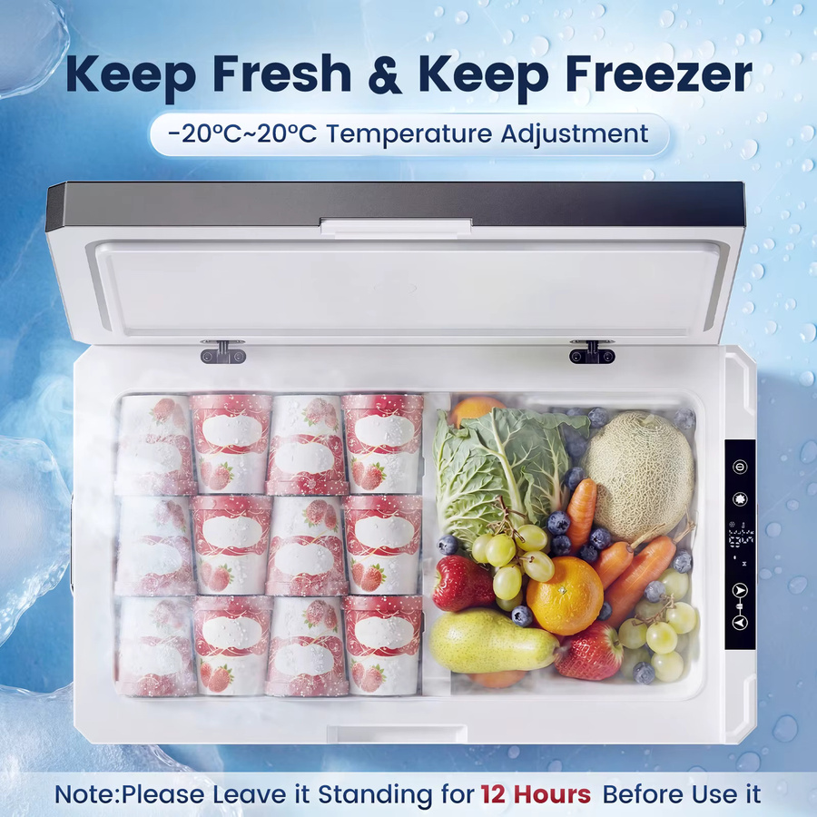 Hcalory D-Serie Kompressor Kühlbox Zweizonen Kühl-Gefriergerät für Auto und Zuhause, tragbare Kühlbox für LKW und SUV, DC12V/24V/AC230V - Bild 5