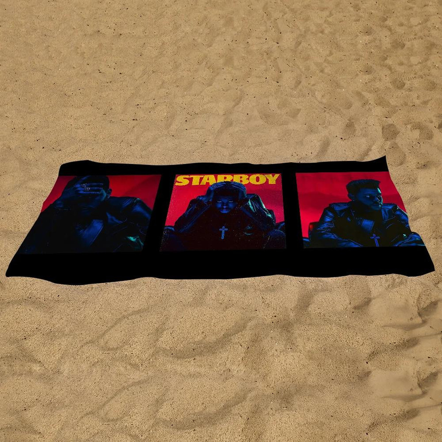 The Weeknd Sänger Handtuch für Pool und Strand, schnelltrocknend und tragbar, Multicolor, B/H: 50 x 100 cm - Bild 2