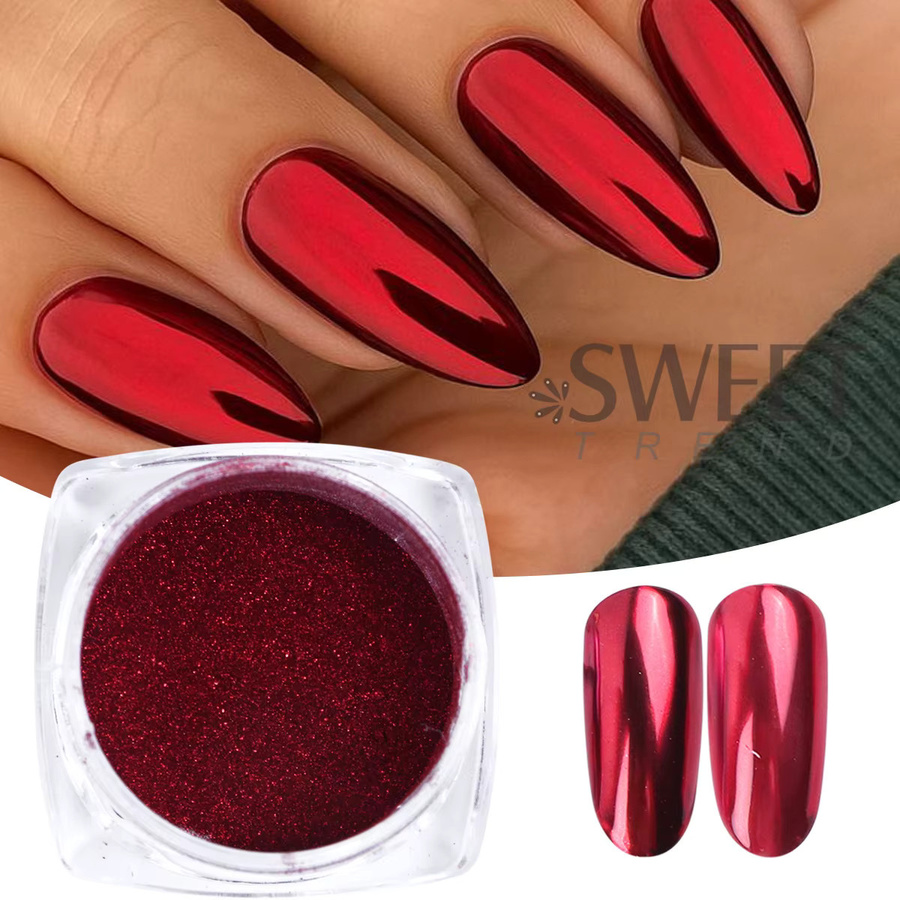 SWEET TREND Nagelpuder, Rot, Metallic - Bild 2