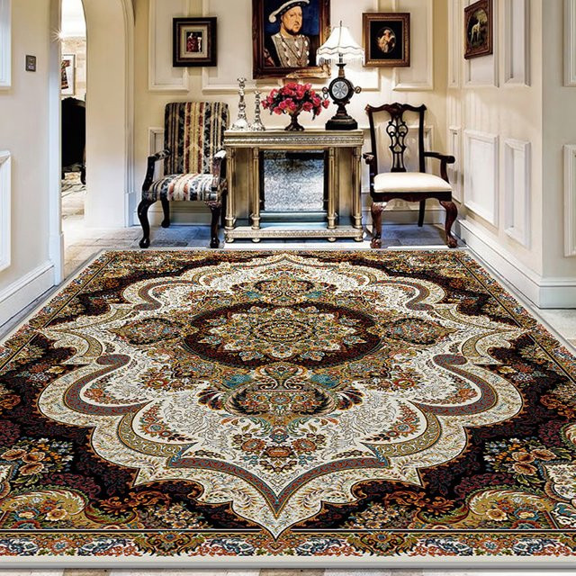 Advanced Sense Klassischer Teppich mit floralem Design, Waschbar, Mehrfarbig, Rechteckig, B/T: 60 x 40 cm - Bild 1