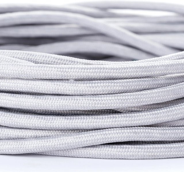 Orion Lightstyle Textilkabel 3-adrig in Silber als Meterware im Retro-Design - Bild 1
