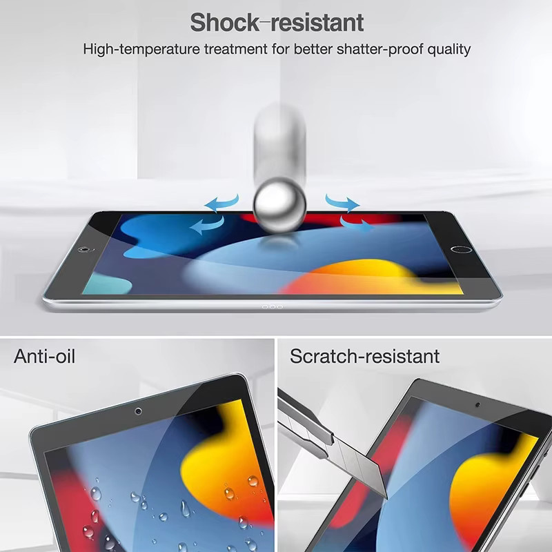 Apple Displayschutzfolie aus gehärtetem Glas für iPad 10,2 Zoll, 9H Härte, transparent - Bild 5