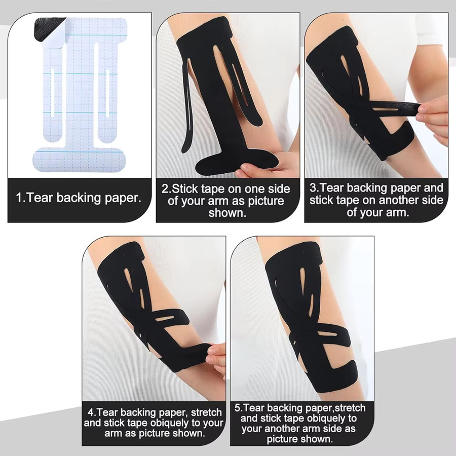 BYEPAIN Kinesiologie-Tape, vorgeschnittene Streifen, Unisex - Bild 4