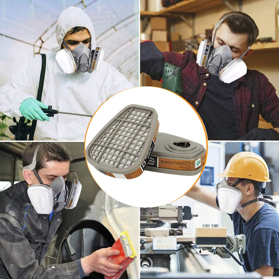 3M Aktivkohlekartuschen 6001 501 5N11 Filterersatz in Grau passend für Atemschutzgasmasken der Serien 6100, 6200, 7501, 7502, 6502 und 6800 - Bild 3