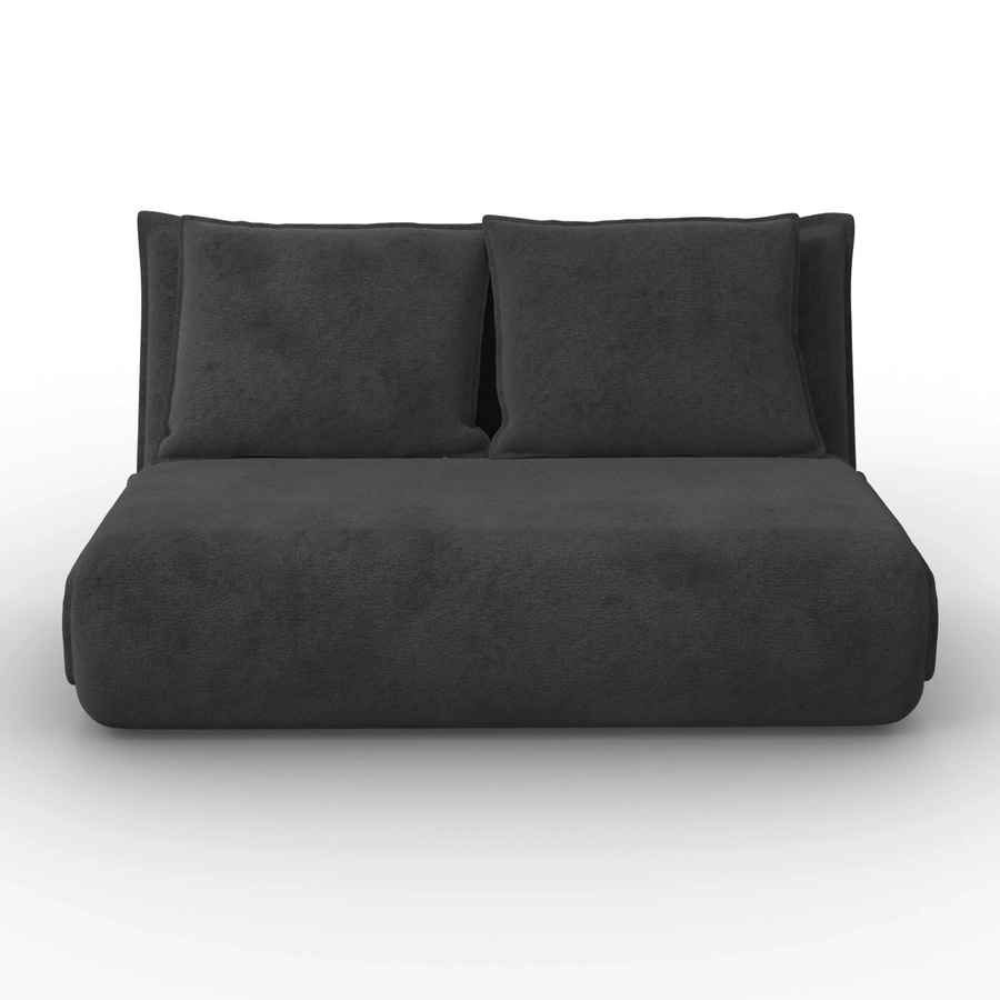 Bessagi Home Schlafsofa Macy Click-Clack in Dunkelgrau mit Bouclé-Bezug und verstellbarer Kopfstütze, B/T/H: 140 x 190 cm - Bild 2