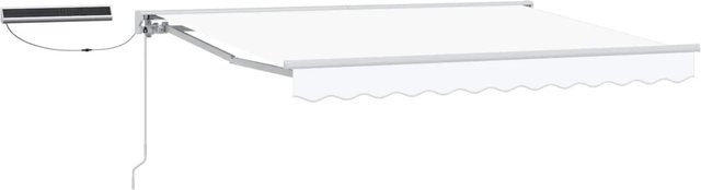 vidaXL Elektrische Ausziehbare Markise mit Fernbedienung in Weiß, B: 300 cm, T: 250 cm - Bild 1