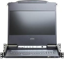 Aten CL6700MW Konsolenregal 1U in Schwarz mit 43,9 cm Full HD Monitor, HDMI und USB-A - Bild 1