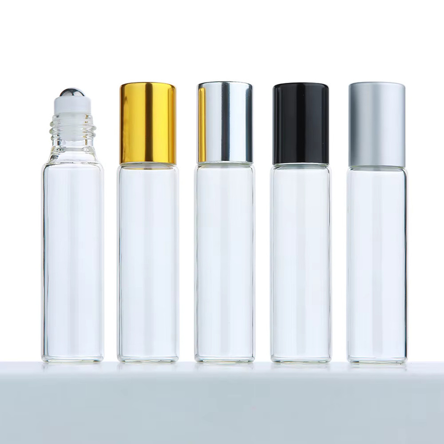 sumeear Leere Glas-Rollerflasche für ätherische Öle und Parfüm, 10 ml, 100 Stück - Bild 2