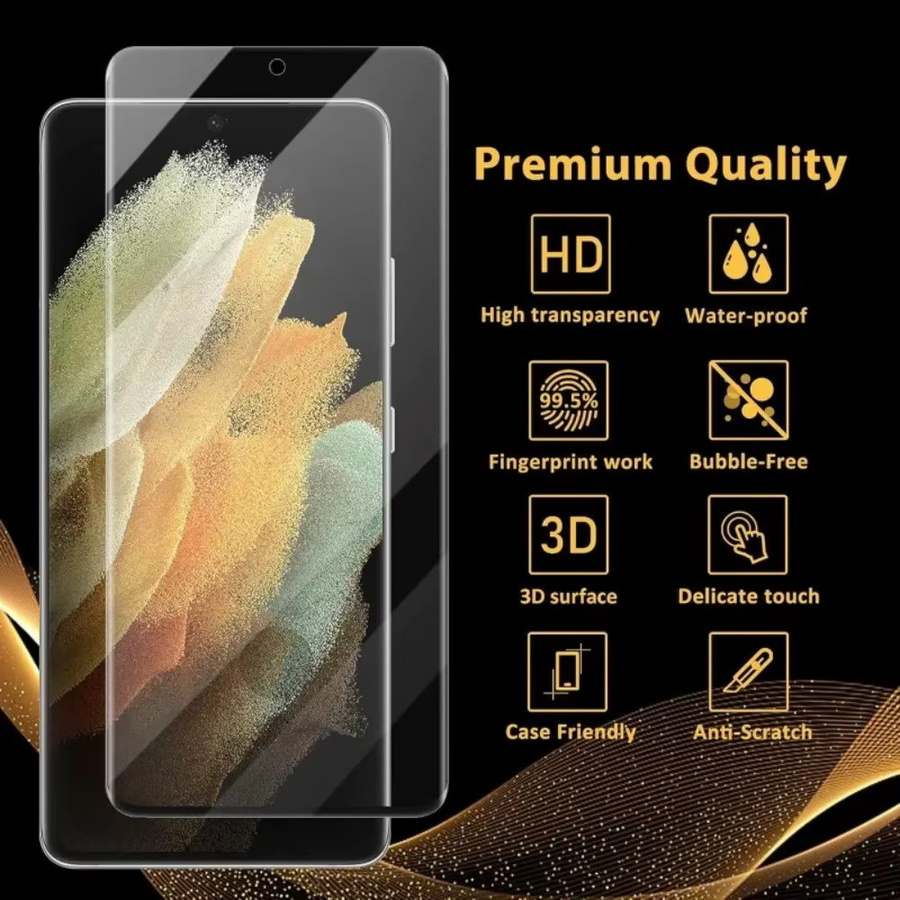 2 Stück Displayschutzfolien aus gehärtetem Glas für Samsung Galaxy S25 S24 S23 S22 S21 Ultra Plus FE, transparent - Bild 2