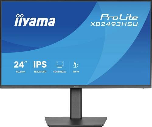 Iiyama ProLite XB2493HSU-B1 LED-Monitor in Schwarz mit 24 Zoll IPS-Display, Full HD Auflösung, 120 Hz und HDMI sowie DisplayPort - Bild 2