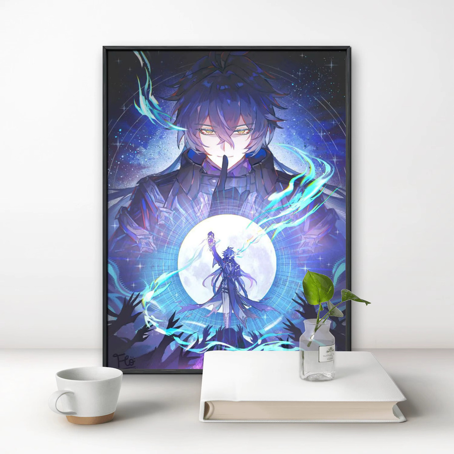 Potdemiel Kyryll Chudomirovich Genshin Impact 5D DIY Vollrund-Diamantmalerei in Multicolor - Bild 2