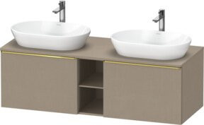 Duravit Waschtischunterschrank D-Neo in Beige, Wandmontage, B/T: 140 x 55 cm - Bild 1