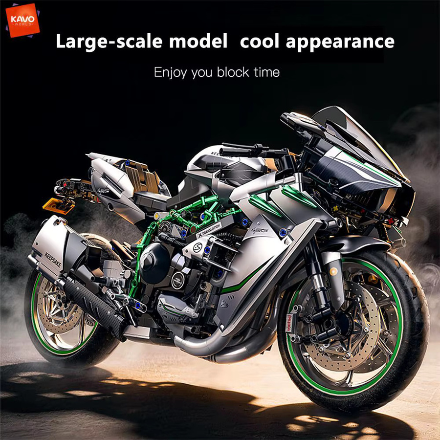 KAVOWORLD Sportmotorrad-Bausteine, 1:5, Bausatz, 2248 Teile - Bild 4