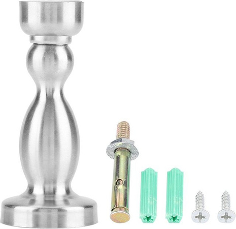 Meterk Magnetischer Türstopper aus Edelstahl in Silber als Anti-Kollisions-Halter