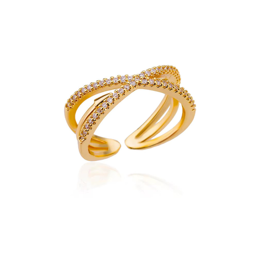 ICFTZWE Ringe, Edelstahl, Gold, Zirkonia, Damen - Bild 2