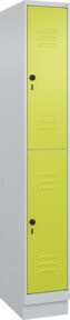 C+P Doppelstock-Spind Classic PLUS mit Sockel, 1 Abteil, Viridingrün, B/T/H: 30 x 50 x 195 cm - Bild 1