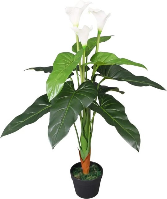 furnicato Künstliche Calla-Lilie in Weiß mit Topf, Höhe: 85 cm - Bild 1