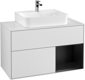 V&B Waschtischunterschrank Finion 100 in Weiß lackiert, B/T/H: 100 x 50,1 x 50,1 cm - Bild 1