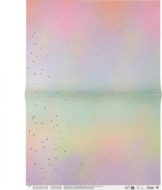 Rico Design Paper Patch Papier Spectrum in Gold und Multicolor mit glänzendem Finish - Bild 1
