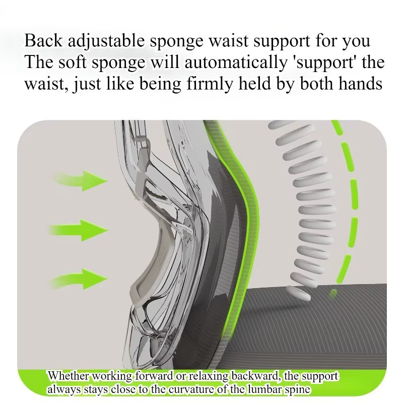 Ergonomischer Computerstuhl von LIUSHADUOLA in Schwarz oder Weiß mit Kopfstütze und verstellbarer Rückenlehne für Home-Office und Pausen - Bild 2