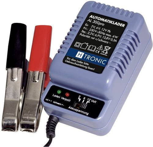 H-Tronic Bleiakku-Ladegerät AL 300 PRO in Blau für 2 V, 6 V und 12 V mit max. 0,3 A Ladestrom - Bild 1
