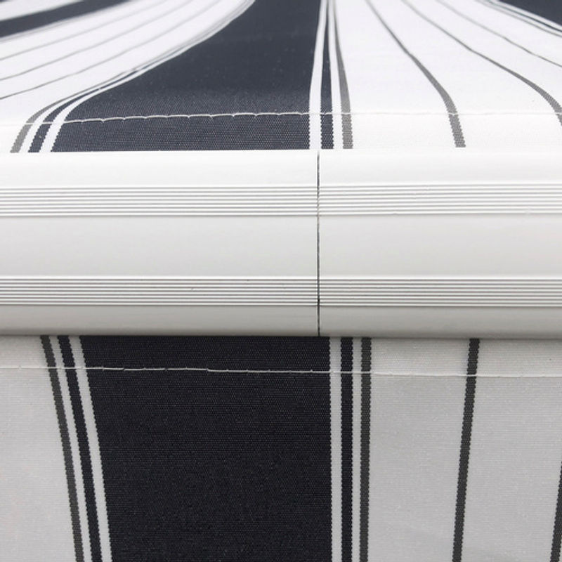 Outsunny Gelenkarmmarkise mit Handkurbel aus Aluminium und Polyester in Weiß-Blau, B/T/H: 245 x 395 x 350 cm - Bild 4