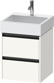 Duravit Waschtischunterschrank Ketho.2 in Weiß Matt mit 2 Schubladen, wandhängend, B: 48,4 cm, T: 46 cm, H: 54,9 cm - Bild 1