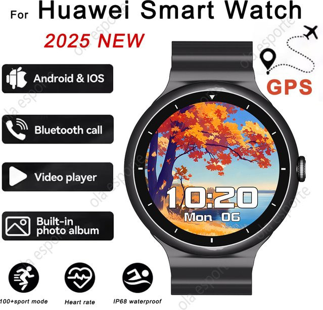 Ola Esporte Smartwatch, 2,09 Zoll AMOLED, Weiß, GPS, Unisex - Bild 1