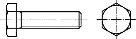 TOOLCRAFT Sechskantschraube M6 DIN 933 aus Stahl, Länge: 120 mm, 100 Stück - Bild 1