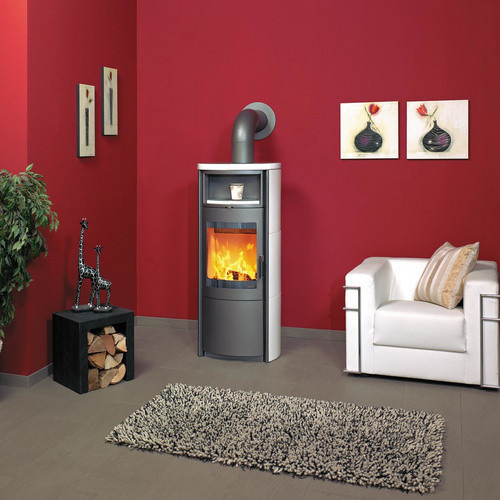 Hark Nika ECOplus Kaminofen mit Kacheln in Cremeweiß, 5 kW mit Automatik und Dauerbrand-Funktion - Bild 3