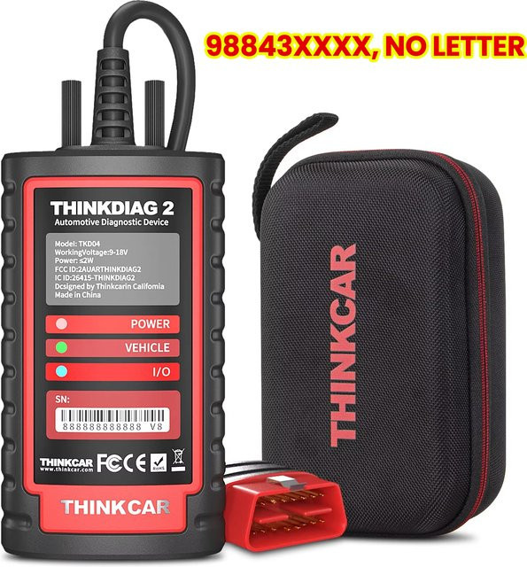 Thinkdiag 2 All System Bidirektionaler OBD2-Diagnosescanner für iOS und Android in Schwarz mit AutoVIN, Active Test und 15+ Reset-Funktionen - Bild 1