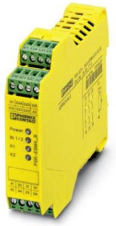 Phoenix Contact Sicherheitsrelais PSR-SCP-24UC/ESM4/3X1/1X2/B in Gelb, Betriebsspannung 24 V/DC und 24 V/AC, 3 Schließer, B x H x T: 22,5 x 99 x 114,5 mm - Bild 1