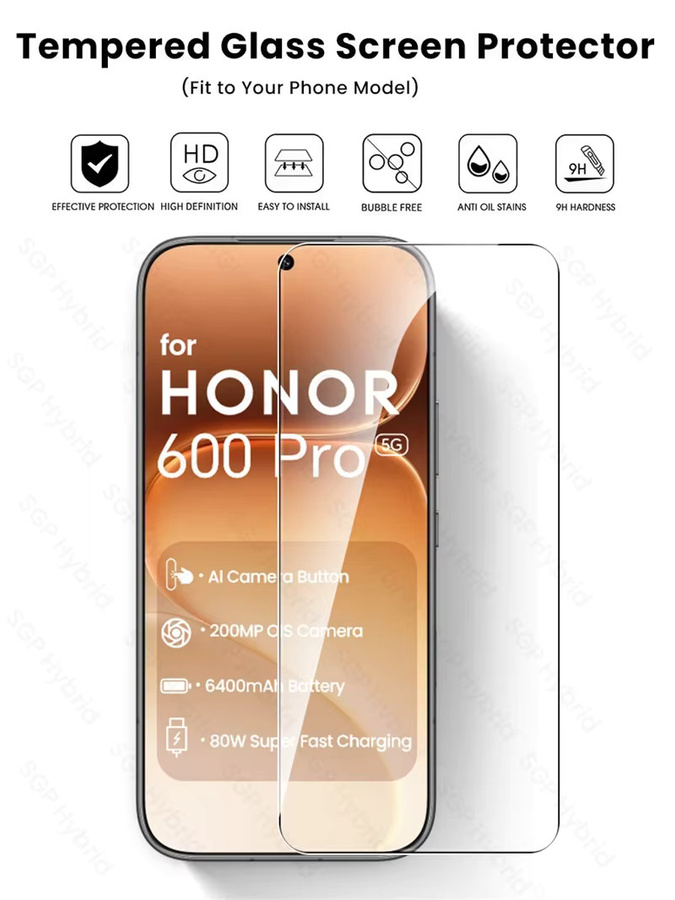 3-teiliges Schutzglas Set für Honor 600 Pro 5G, 6,57 Zoll, transparent, kratzfester Displayschutz mit 9H Härtegrad - Bild 7
