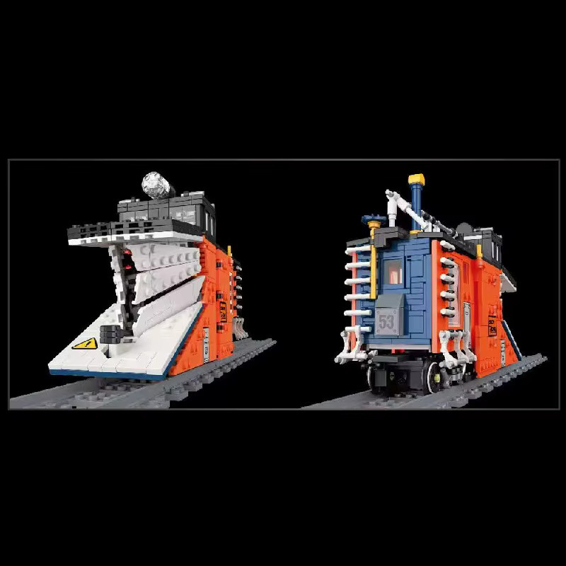 Barweer Klemmbausteine Technik Schneeschaufel-Zug Set mit 945 Teilen, Mehrfarbiges Modell für Erwachsene und Kinder - Bild 5