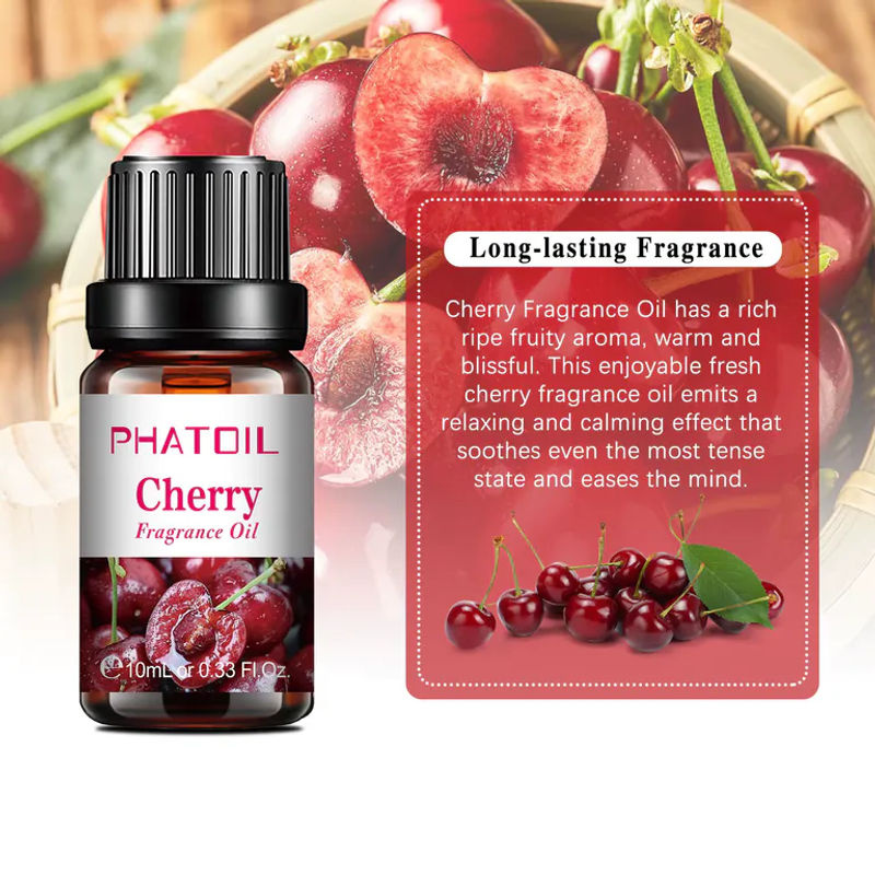 PHATOIL Fruchtige Duftöle für Aromatherapie aus Glas, 10 ml pro Flasche, verschiedene Sorten wie Kokosnuss und Zitrone - Bild 2
