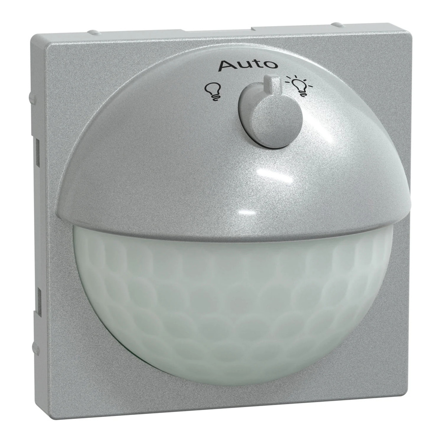Merten MEG5711-0460 Unterputz Bewegungsmelder mit Schalter für System M, 180° Erfassungsbereich, Unterkriechschutz, Farbe Aluminium, IP20 - Bild 1