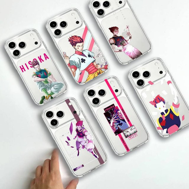 H-Hunter Hisoka Anime Handyhülle für iPhone 11 bis 17 Pro Max Plus und weitere Modelle, Transparent Klar - Bild 1