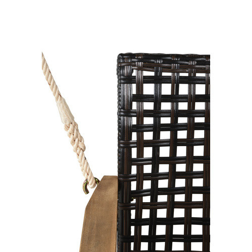 Garden Pleasure Hängebank Cuneo aus Akazienholz in Braun mit Textilene-Kunststoffgeflecht und Armlehnen B/H/T: 57 x 79 x 180 cm - Bild 2