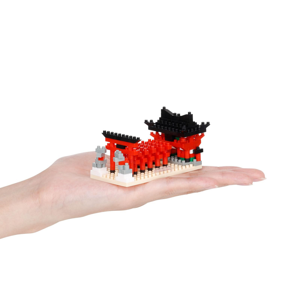 Kawada Nanoblock Fushimi Inari-Taisha Set in Rot, Schwarz und Weiß, Höhe: 18 cm - Bild 2