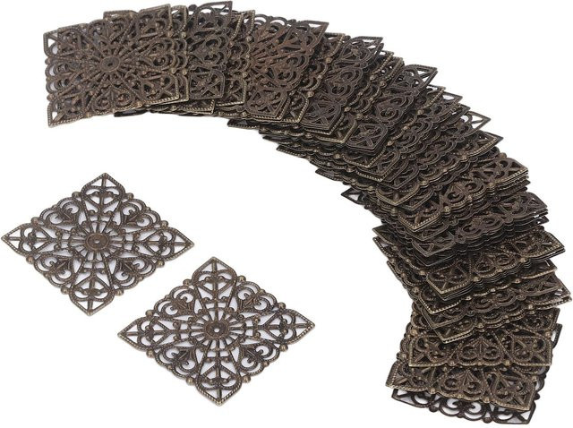 GoolRC Anhänger Eisen Filigran, Antik Bronze, Schwarz, Unisex - Bild 1