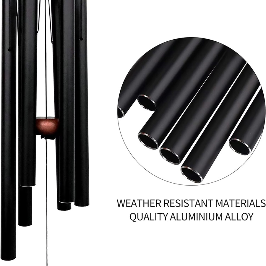 Blaues Aluminium-Windspiel mit Windfänger für Garten und Terrasse im modernen Design - Bild 3
