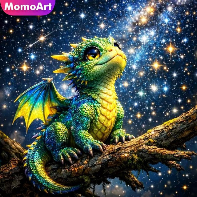Momoart Dinosaurier Tier, Diamant-Mosaik, für Erwachsene - Bild 1