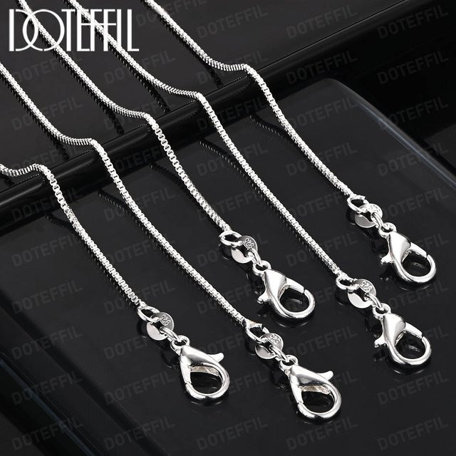 DOTEFFIL Halskette 925 Silber, Box Kette, Unisex - Bild 1