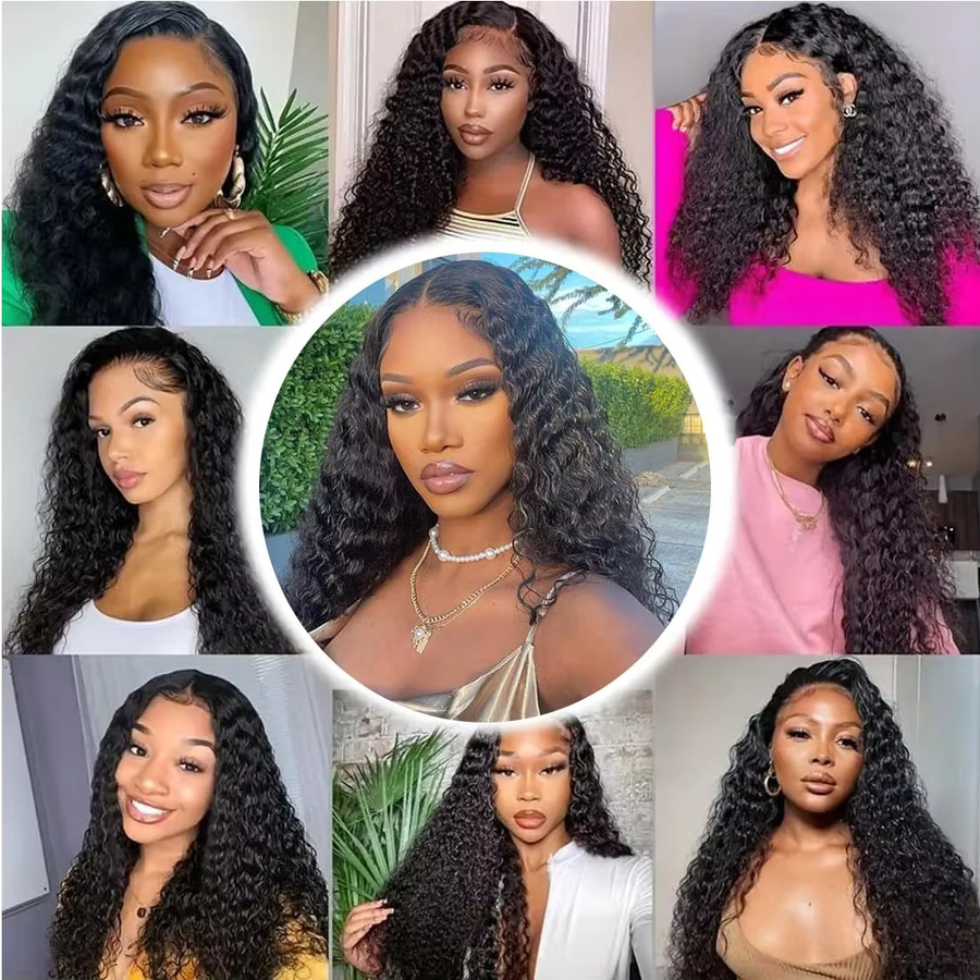 Ruinafen Deep Wave Remy Echthaar Extensions, 3 Bundles Set, Natürliche Farbe - Bild 8