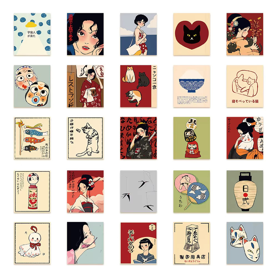 Charile Vintage klassische japanische Anime Aufkleber, multicolour, paper - Bild 2