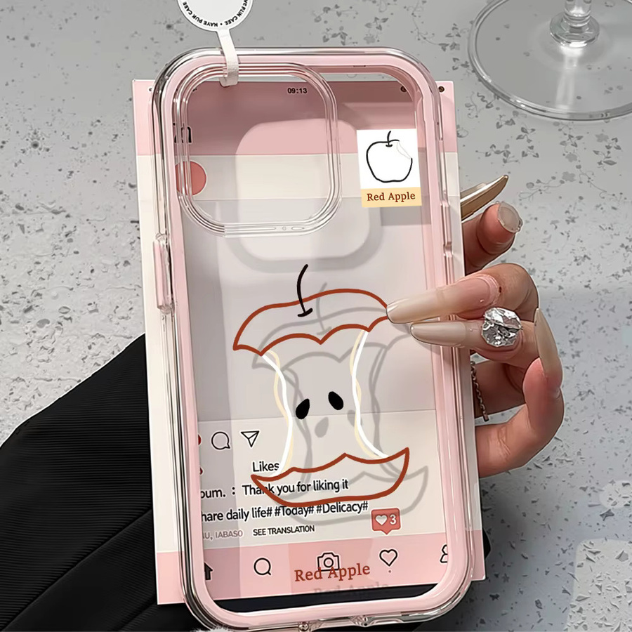 Ins Blueberry 2-in-1 Transparente Schutzhülle für iPhone 17 Pro Max, iPhone 16, 15, 14, 13, 12 Pro Max und iPhone 17 Pro, Farbe: Transparent/Schwarz - Bild 1