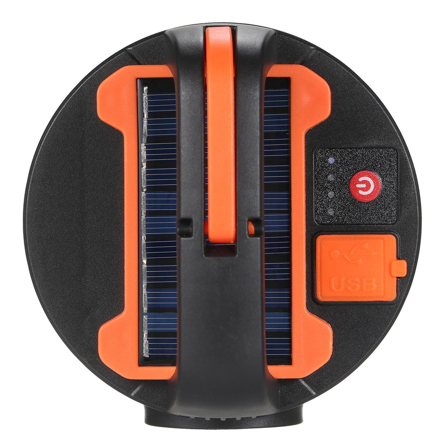 TOMTOP JMS Solar-LED-Campinglaterne als wiederaufladbare Zeltleuchte und Hängelampe in Schwarz - Bild 8