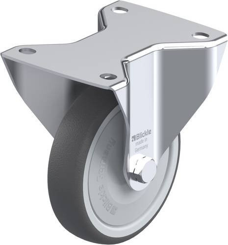 Blickle Bockrolle BK-PATH 125KF-3 in Grau mit 125 mm Rad-Durchmesser und 250 kg Tragfähigkeit - Bild 1