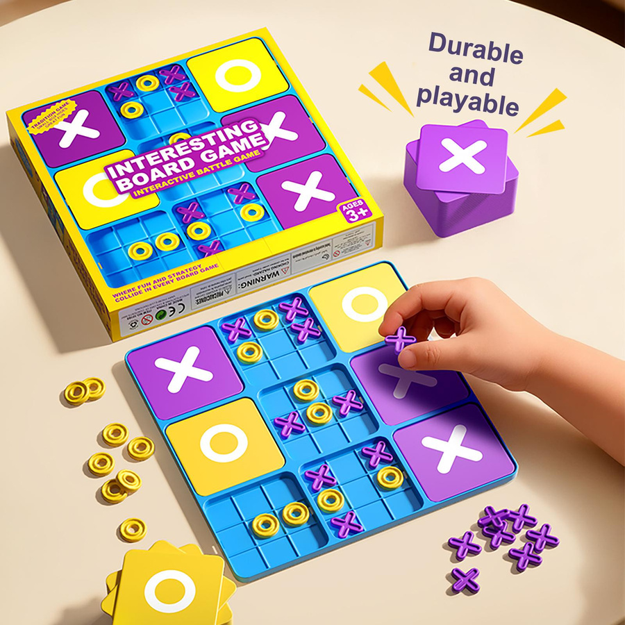 Linyi toy Tic Tac Toe Brettspiel bunt / mehrfarbig ab 3 Jahren - Bild 5
