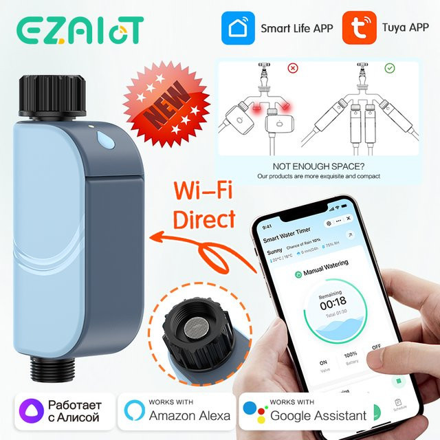 Tuya Smart WIFI Garten Bewässerung Timer mit App-Steuerung für automatische Tropfbewässerung und Sprinkler Outdoor Wasser Controller - Bild 1
